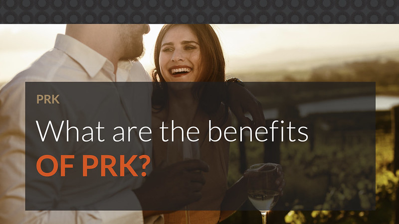 A beautiful woman enjoying life without glasses and contact lenses, experiencing the benefits of PRK eye surgery